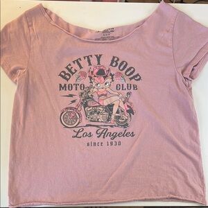 Betty Boop Moto Club Pink T-Shirt